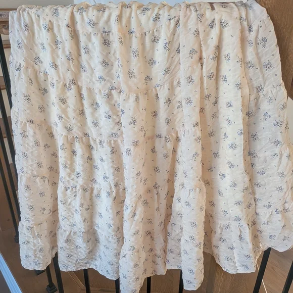 Altar'd State Cream Maxi Skirt with Blue Floral Print - Picture 8 of 10